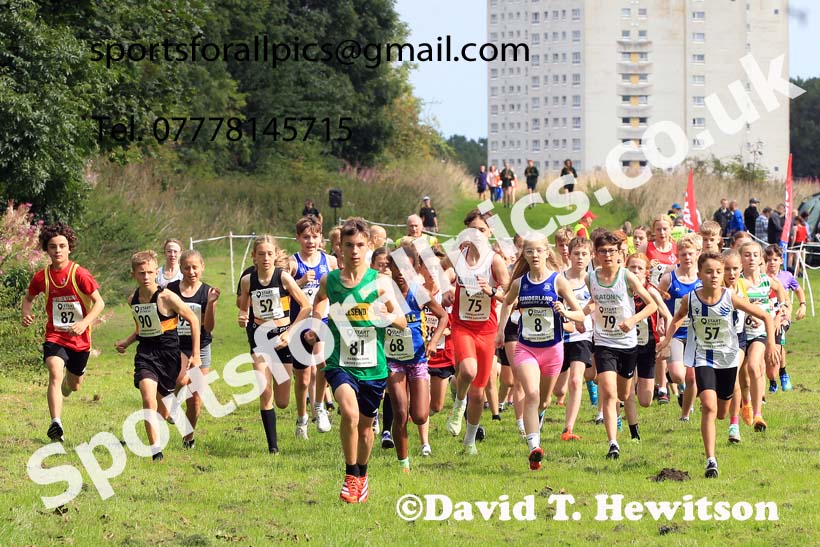 Boys and Girls under-13s, Farringdon Cross Country Relays, Sunderland.  Photo: David T. Hewitson/Sports for All Pics